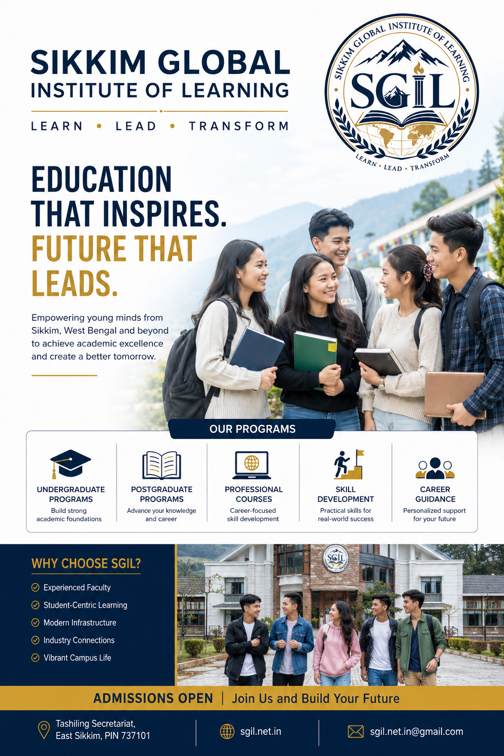 SGIL Admissions & Programs Poster 1